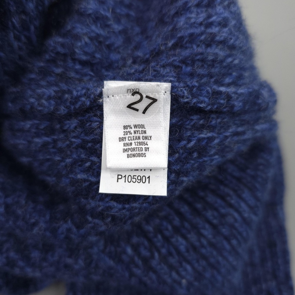 Bonobos Sweater Mens Medium Blue Wool Nylon Crewneck Knit Pullover Casual - Picture 6 of 11
